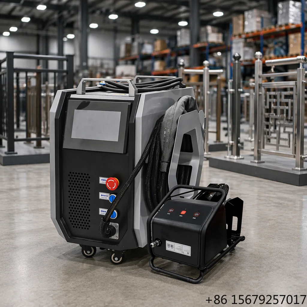 Portable Fiber Laser Welder 4 in 1 Air Cooling Laser Welding Cutting Cleaning Machine for Heavy Metal Fabrication