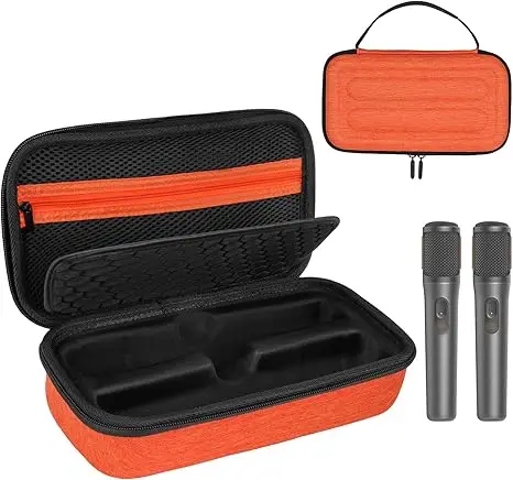 Estojo para microfone sem fio, caixa portátil para microfone sem fio (somente caixa) compatível com JBL Partyboy Wireless MIC-2X
