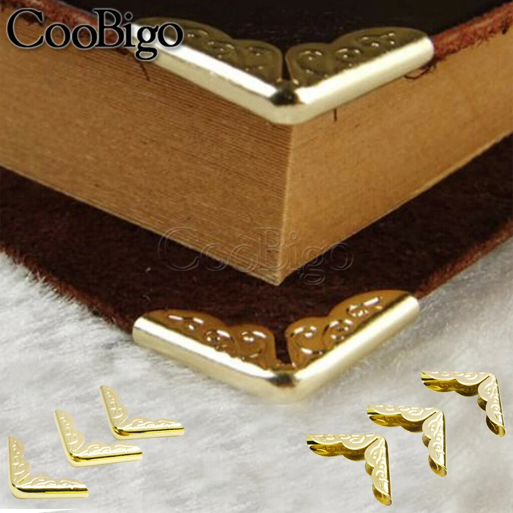50pcs Metal Book Scrapbooking Corner Album Menu Card File Folder Protectors Corners Notebook Decorative DIY Craft Accessories