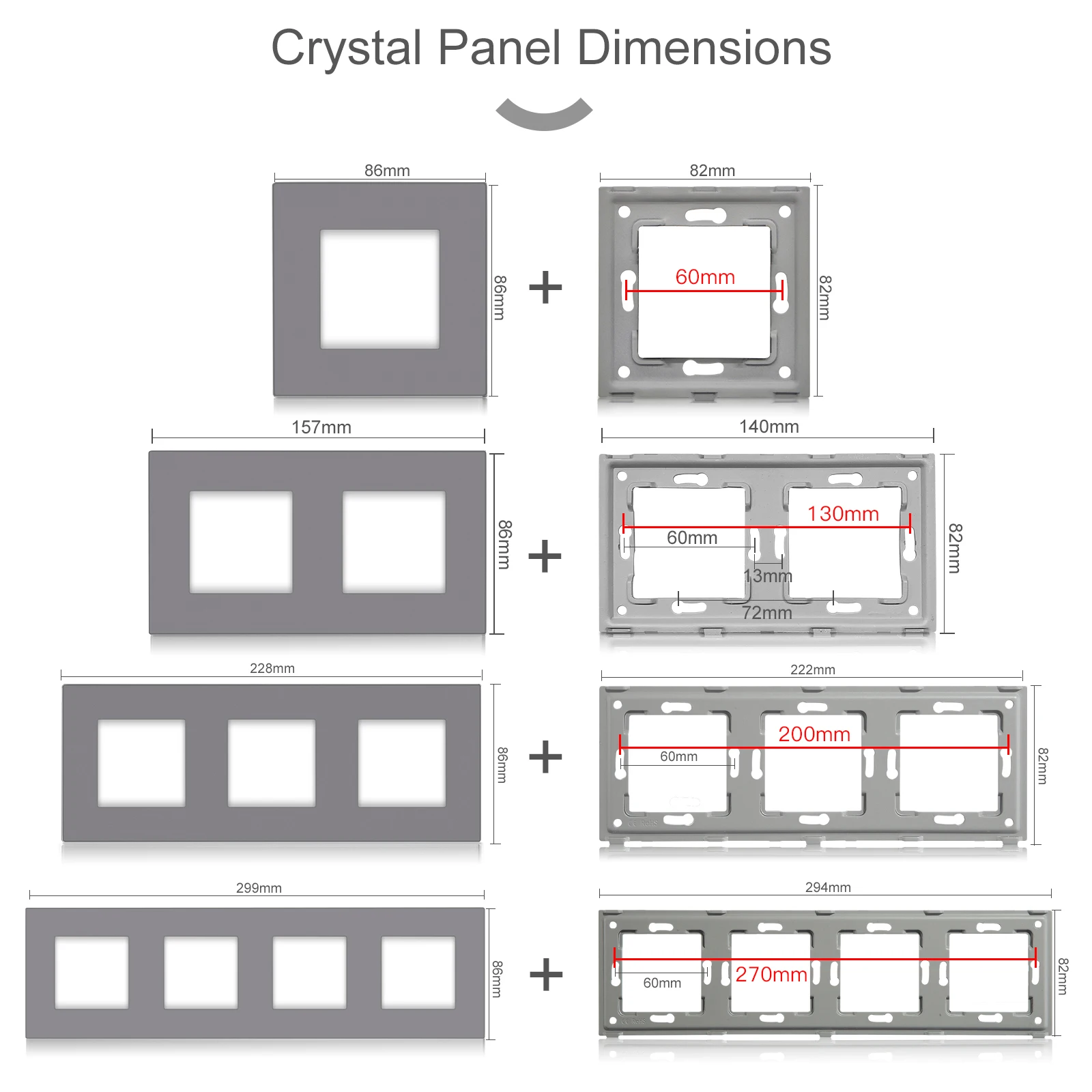 BSEED PC Matte Socket Frames RJ45 CAT5 TV Satellite Type-c Double USB Sockets Wall Button Switch Function Parts  Free Combinatio