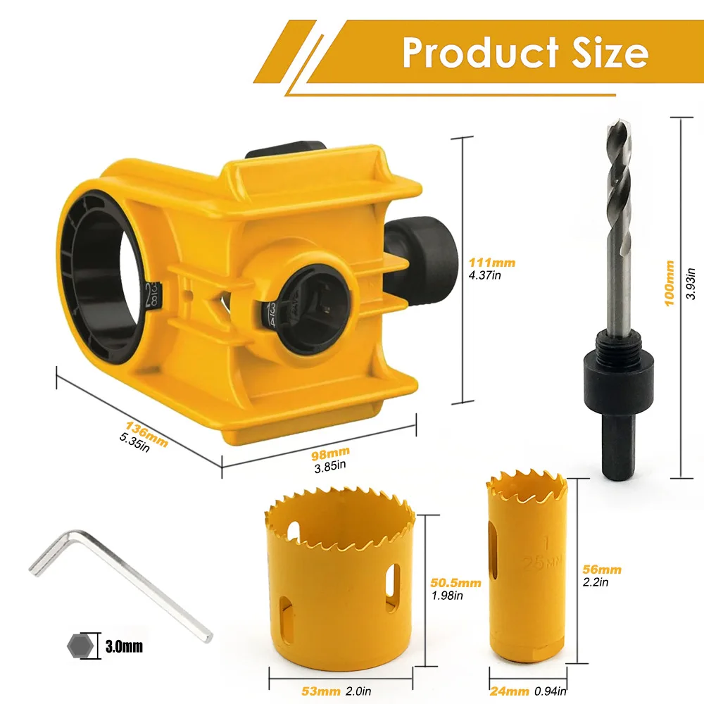 New spherical lock hole opener for wooden and metal doors. Woodworking hole opener tool set available