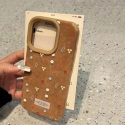 For iPhone 17 16 15 14 Pro Max 13 12 11 XS X XR 16Plus 17Air Vintage Autumn and Winter Floral Phone Case Shockproof Bumper Cover