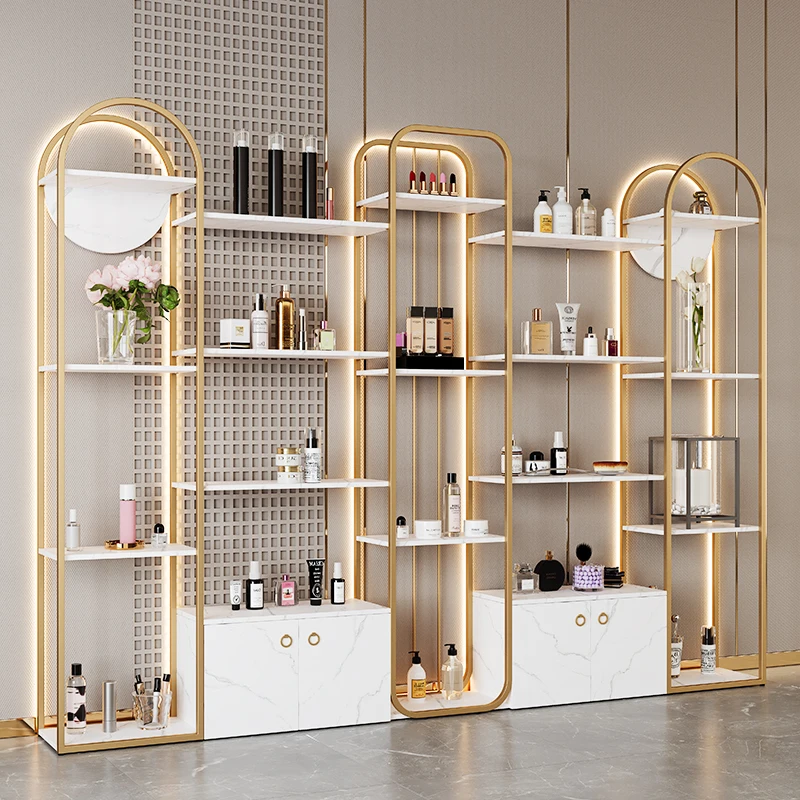 Cosmetics display cabinets, light containers, bags, product display cabinets, beauty salon shelves, display shelves, cabinets