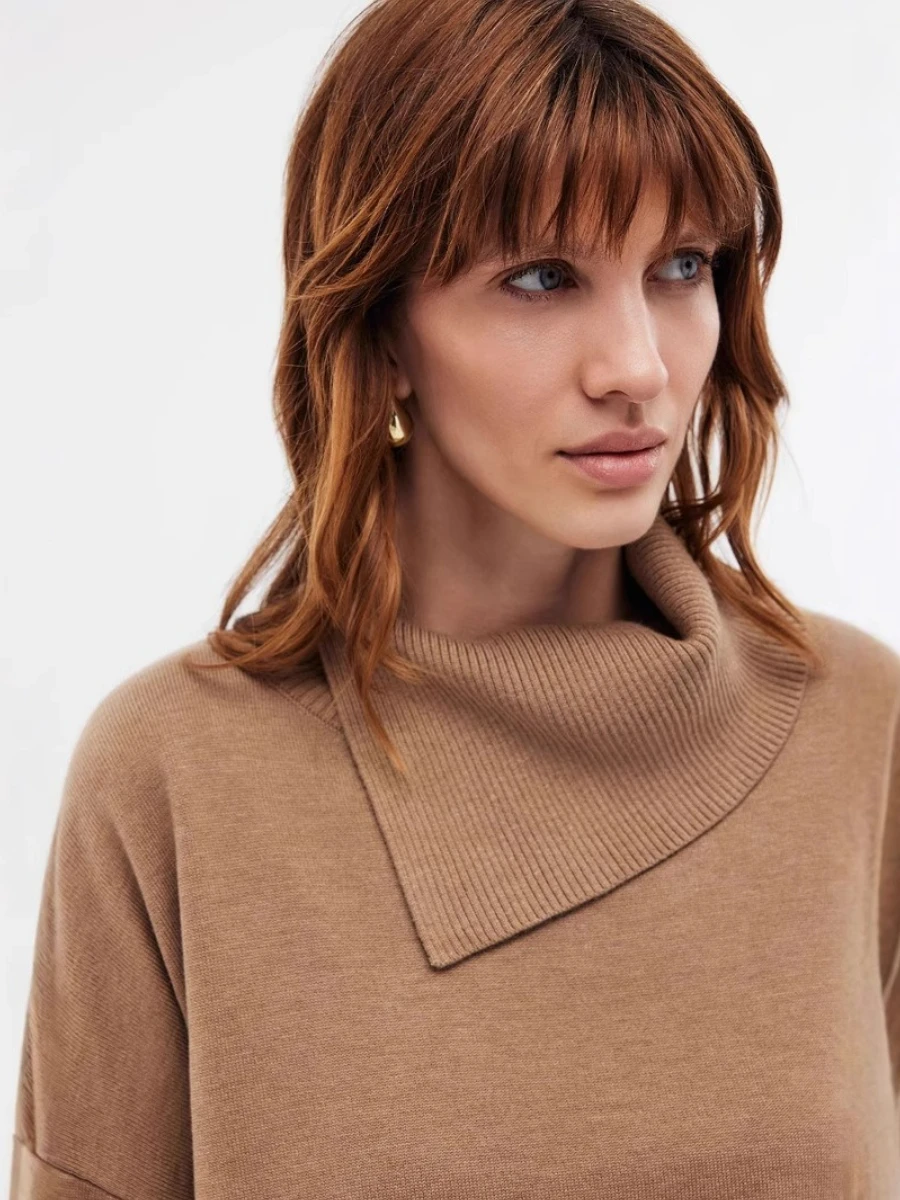 سترة نسائية جديدة للخريف والشتاء من Blubelle سترة عصرية فضفاضة تناسب البلوز بحاشية مقسمة بلوفرات قاعدة عصرية