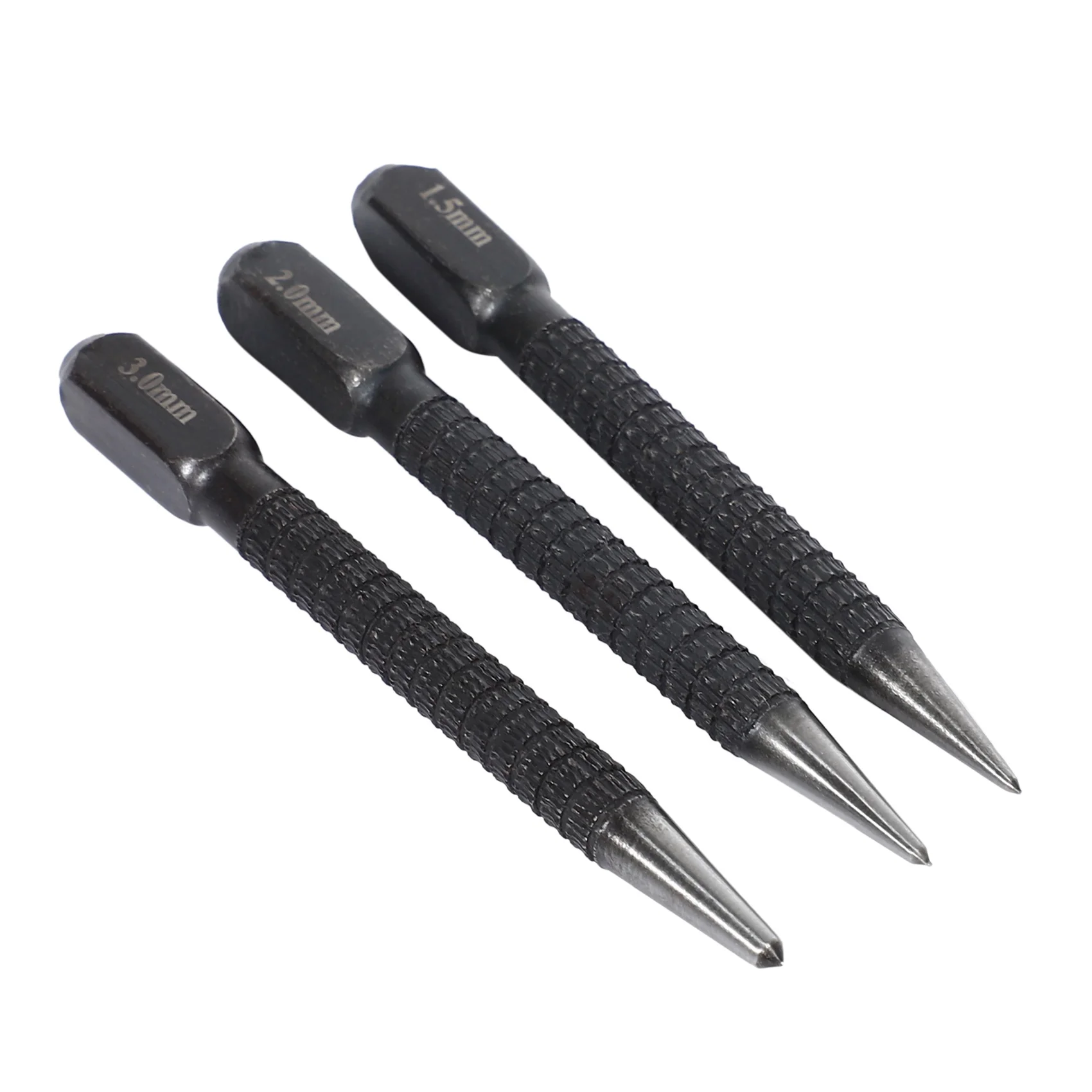 3pcs High-carbon Steel Center Punch Set 10cm Non Slip Center Punch For Alloy Steel Metal Wood Marking Drilling Tool