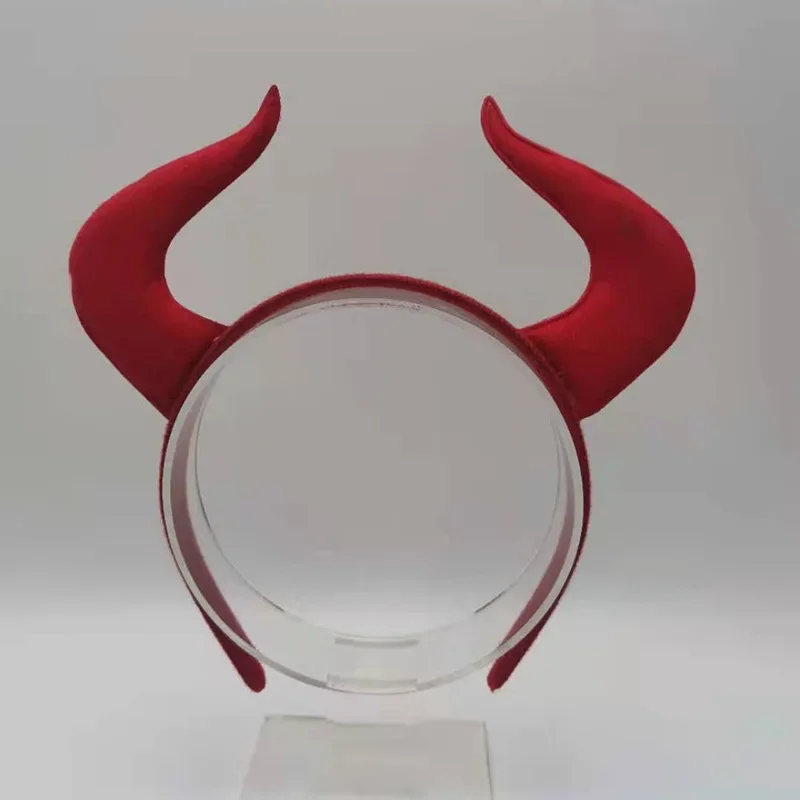 

12pcs Devil Horn Red Headband Makeup Ball Funny Trick Hairband Holiday Party Children's Adult Birthday Gifts Cosplay