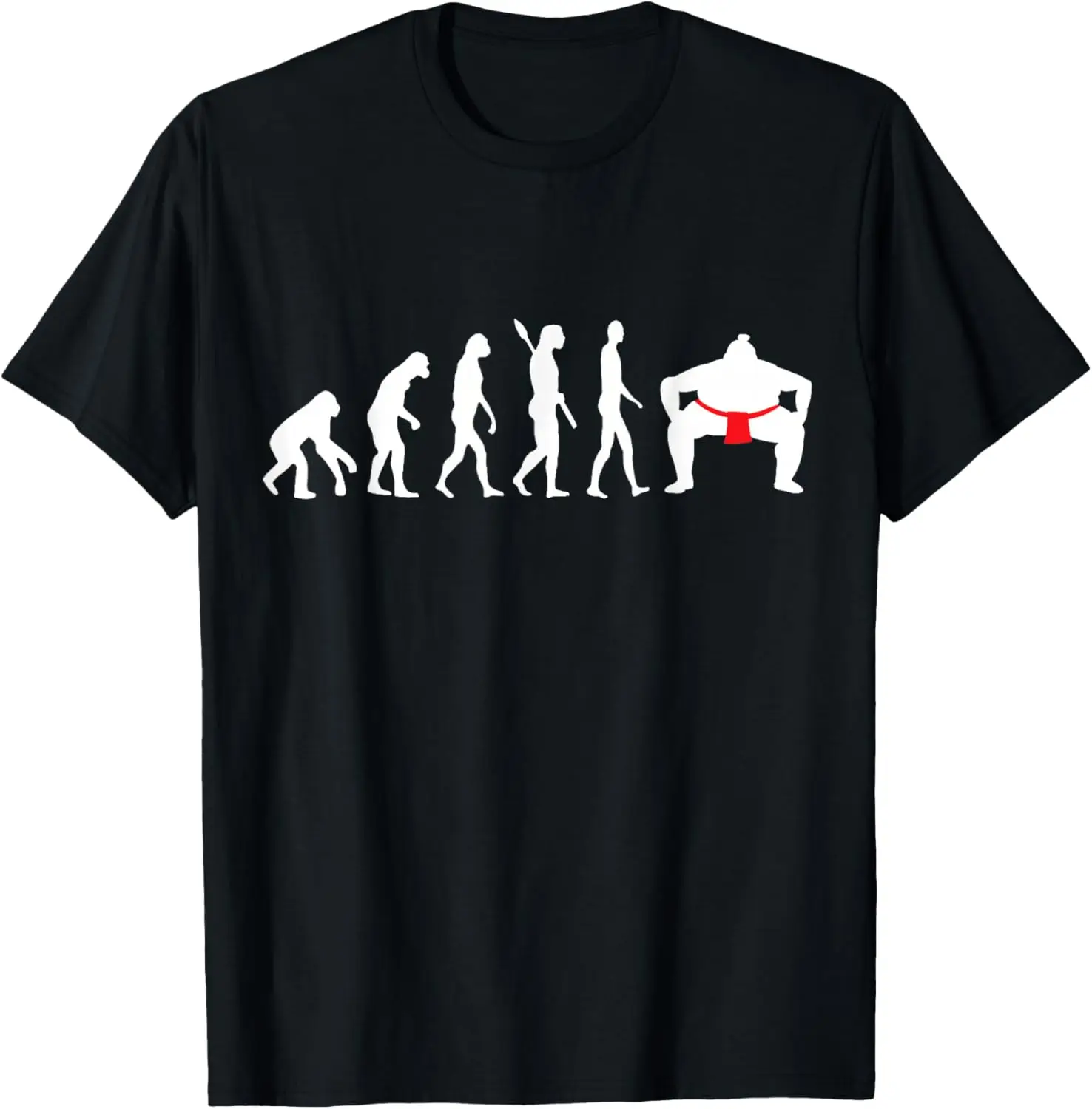 Sumo Wrestler Evolution Japanese Sport Sumo Wrestling T-Shirt Personalized T-shirt Streetwear Clothing Vintage Clothes