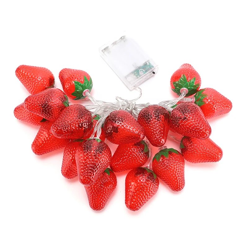 1.5m Red Strawberry Light String Children Room Decoration Lamp 10 LED Lamps Lighting Shine Energy Saving INS Night Light New