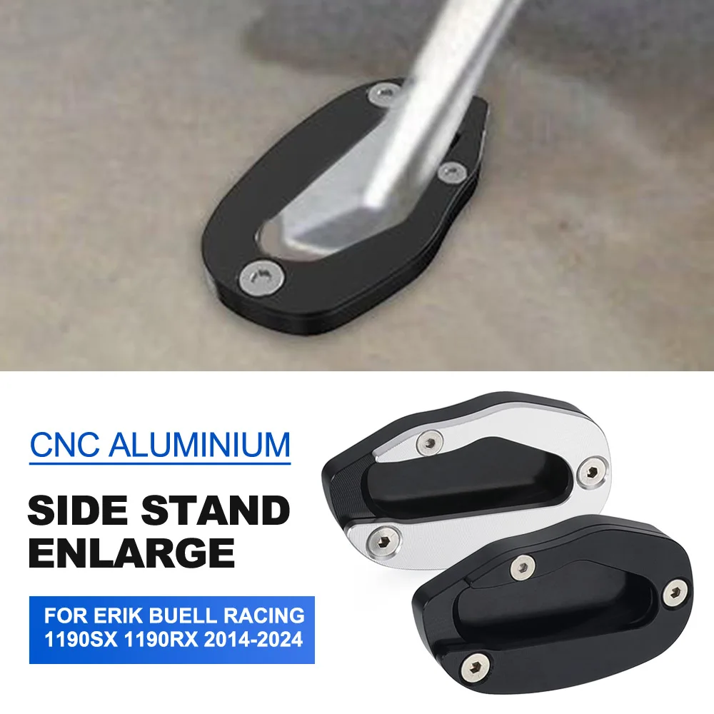

Kickstand Pad For Erik Buell Racing 1190SX 1190RX 2014-2024 Motorcycle Accessories Foot Side Stand Extension Support Plate