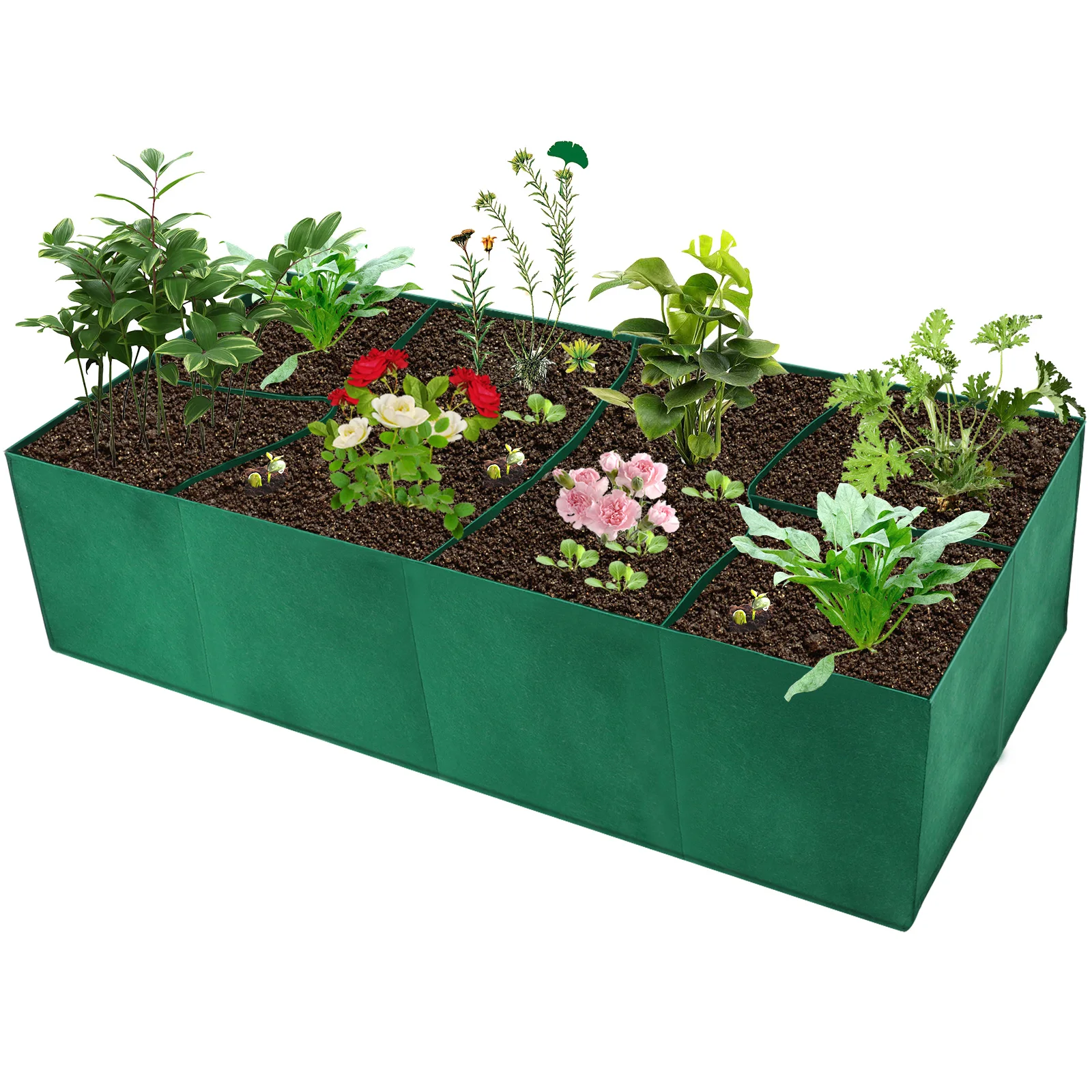 

6 Grids Tomato Flower Bed Planting Containers Pocket Felt Growing Bags Flowers Vegetable Practical Pots Garden Supplies