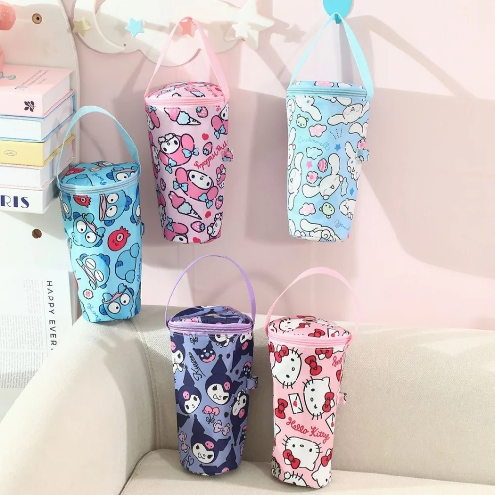

Hello Kitty Insulated Cup Cover Cute Cartoon Originality Handheld Cup Cover New Fashion Office Portable Bring Milk Tea Bag Gifts