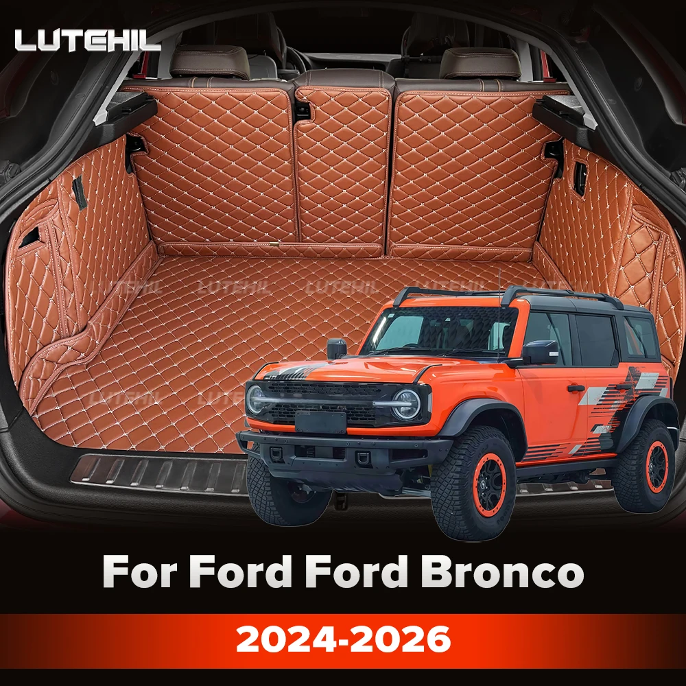 Kofferraummatte für Ford Bronco 2024 2025, Kofferraumteppich mit Rückenlehnen-Schutz, wasserdichte Laderaummatte, Zubehör