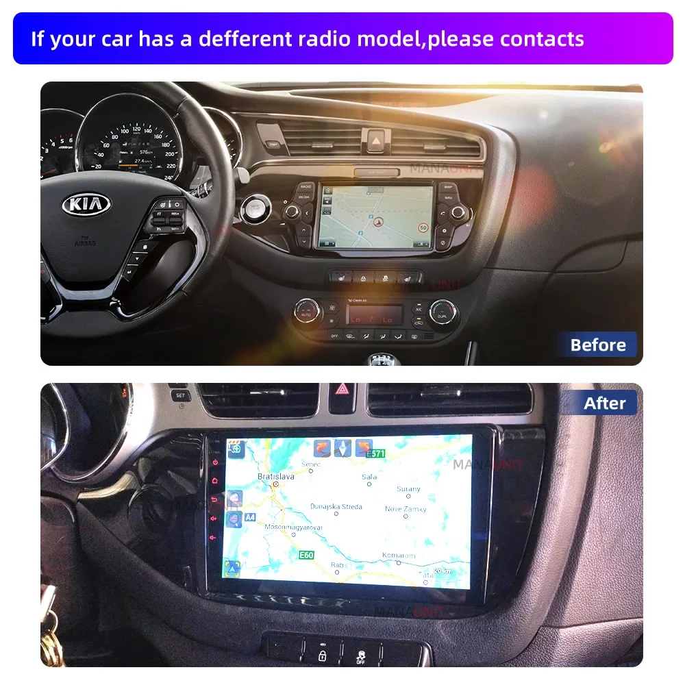 Car Multimedia Player for KIA Ceed CEE'D 2012-2016,Carplay,Android Auto,Radio,Video,Navigation,GPS,DVD Stereo,Head Unit,DSP,ADAS