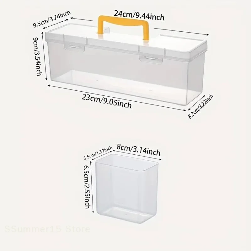 Professional 7-Piece Tool Organizer Set,Transparent Parts Storage With Dividers-Portable Case For Screws,Wrenches & DIY Hardware