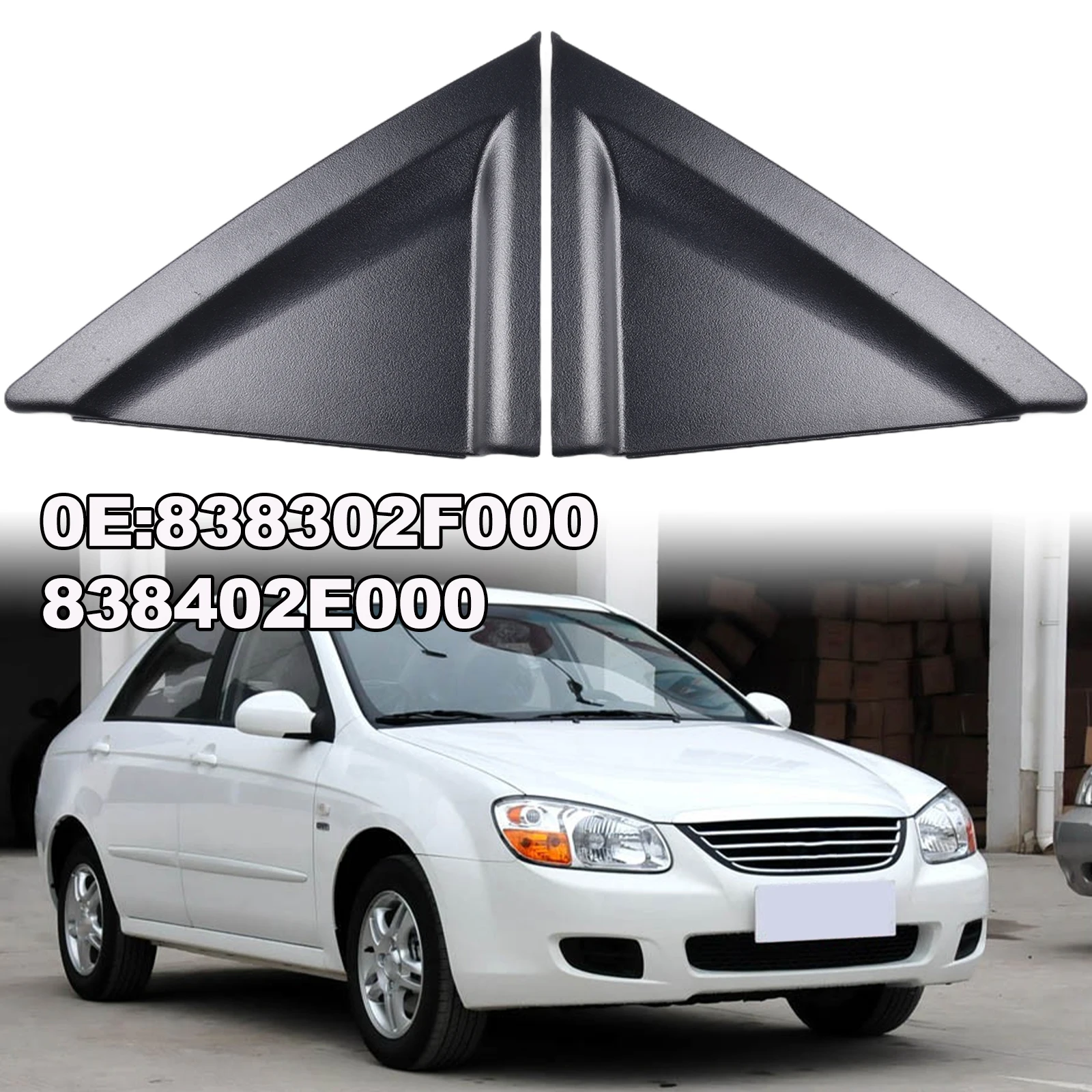 Direct Installation Rear Door Triangular Panels Black Rear Door Triangular Panels F F ABS Installation Location