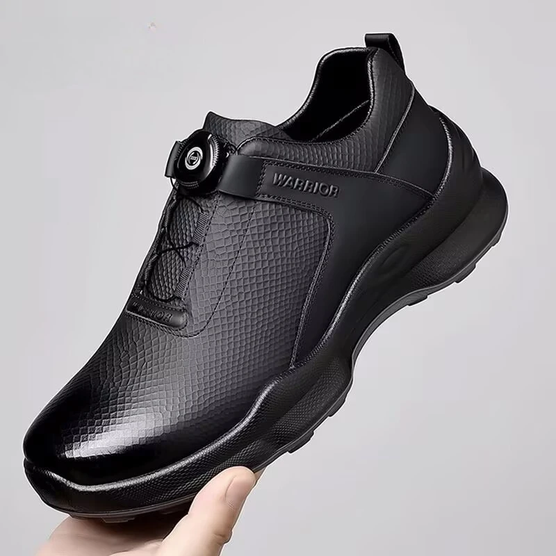 Spring Genuine Leather Adult Golf Shoes Rotating Buckle Cowhide Outdoor Sports Shoes Comfortable Non Slip Golf Shoe