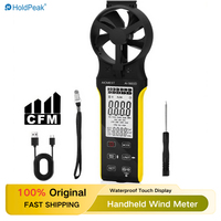 Air Flow & Wind Speed Meter, Handheld CFM Anemometer with Waterproof Touch Button, CFM Meter Gauge Air Velocity Measuring Device