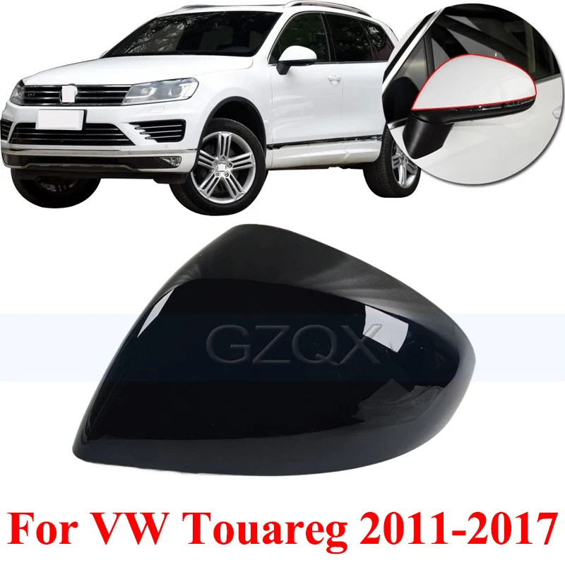Capqx tampa retrovisor para vw touareg 2011-2017, cobertura lateral de espelho retrovisor, base de cor (sem pintura)