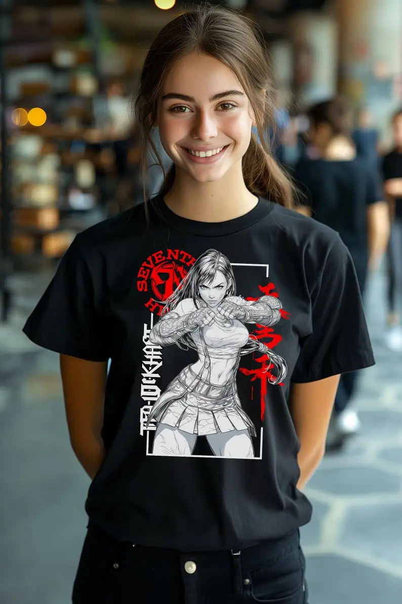 FINAL FANTASY 7 Tifa Lockhart Anime T Shirt Tifa  Gifts for Gamers Stylish Japanese Shirt Final Fantasy