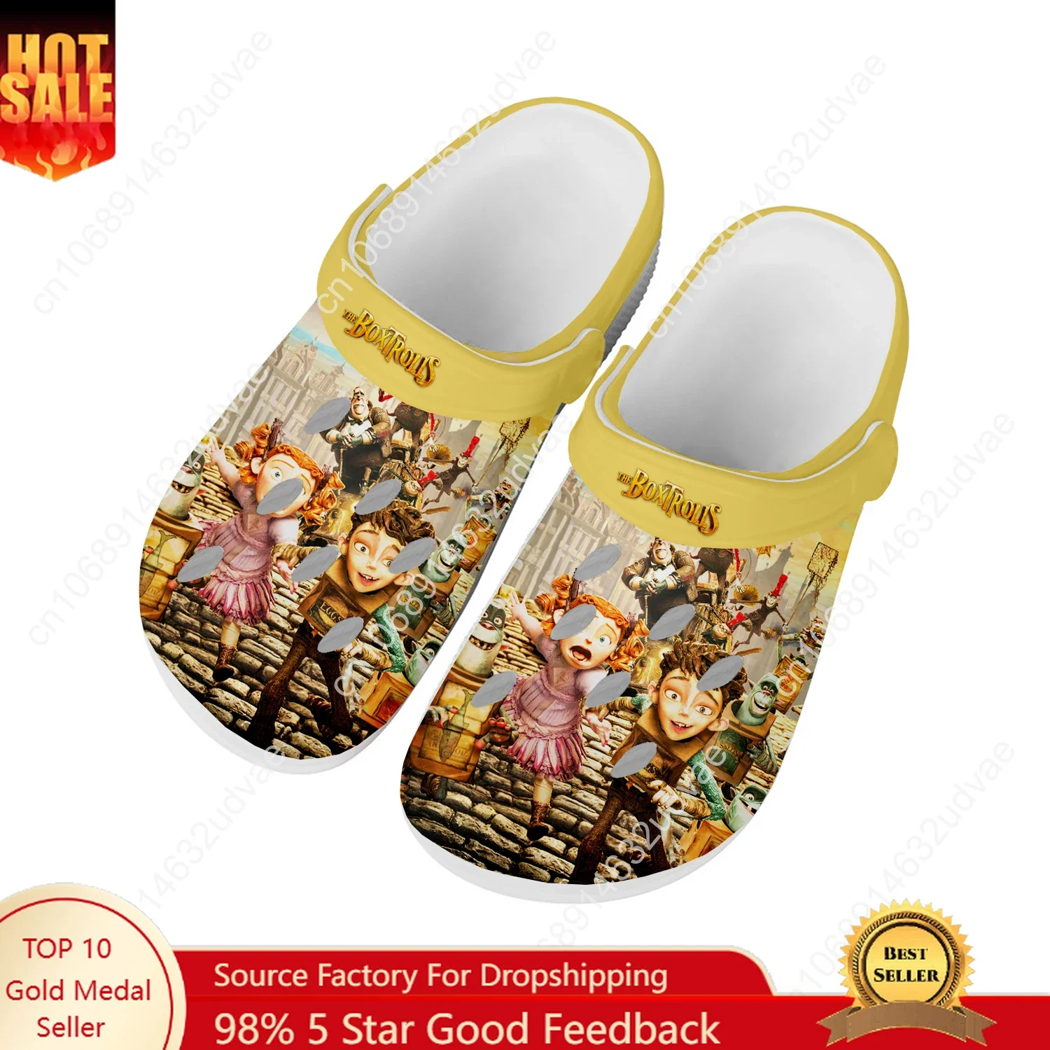 

The Boxtrolls Water Shoes Mens Womens Comfortable Home Garden Clogs Customizd Sandals Beach Breathable Hole Slippers