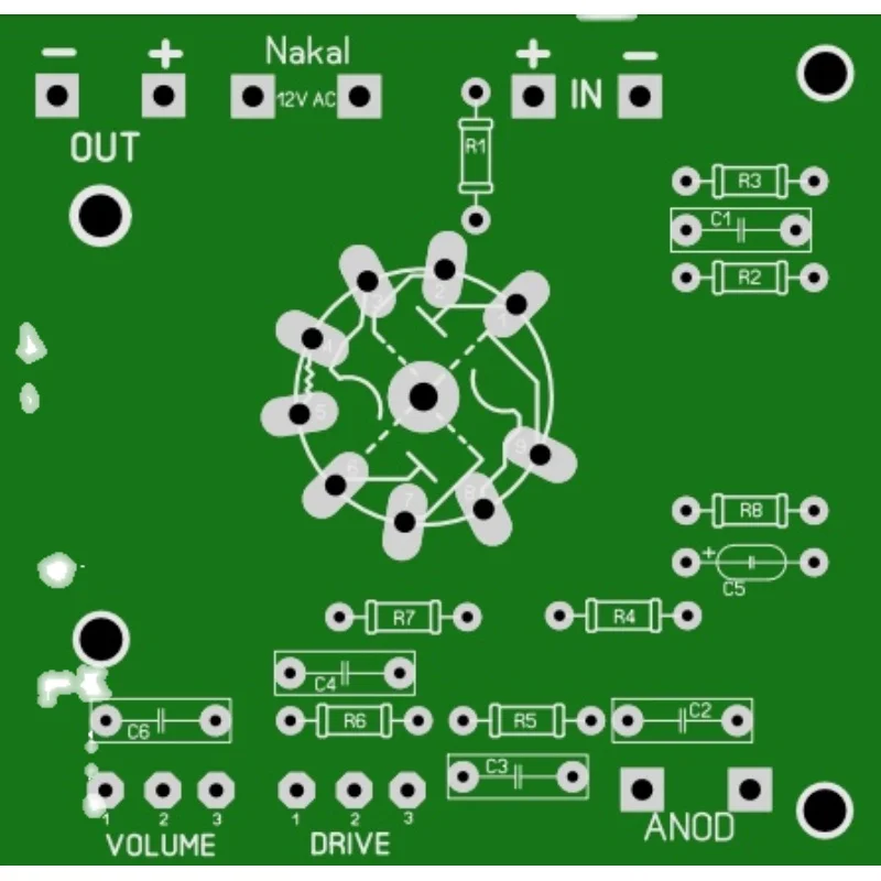 Diy Handmade Guitar Preamp 12AX7 Guitat Preamp Tomato Preamp Circuit Board PCB Empty