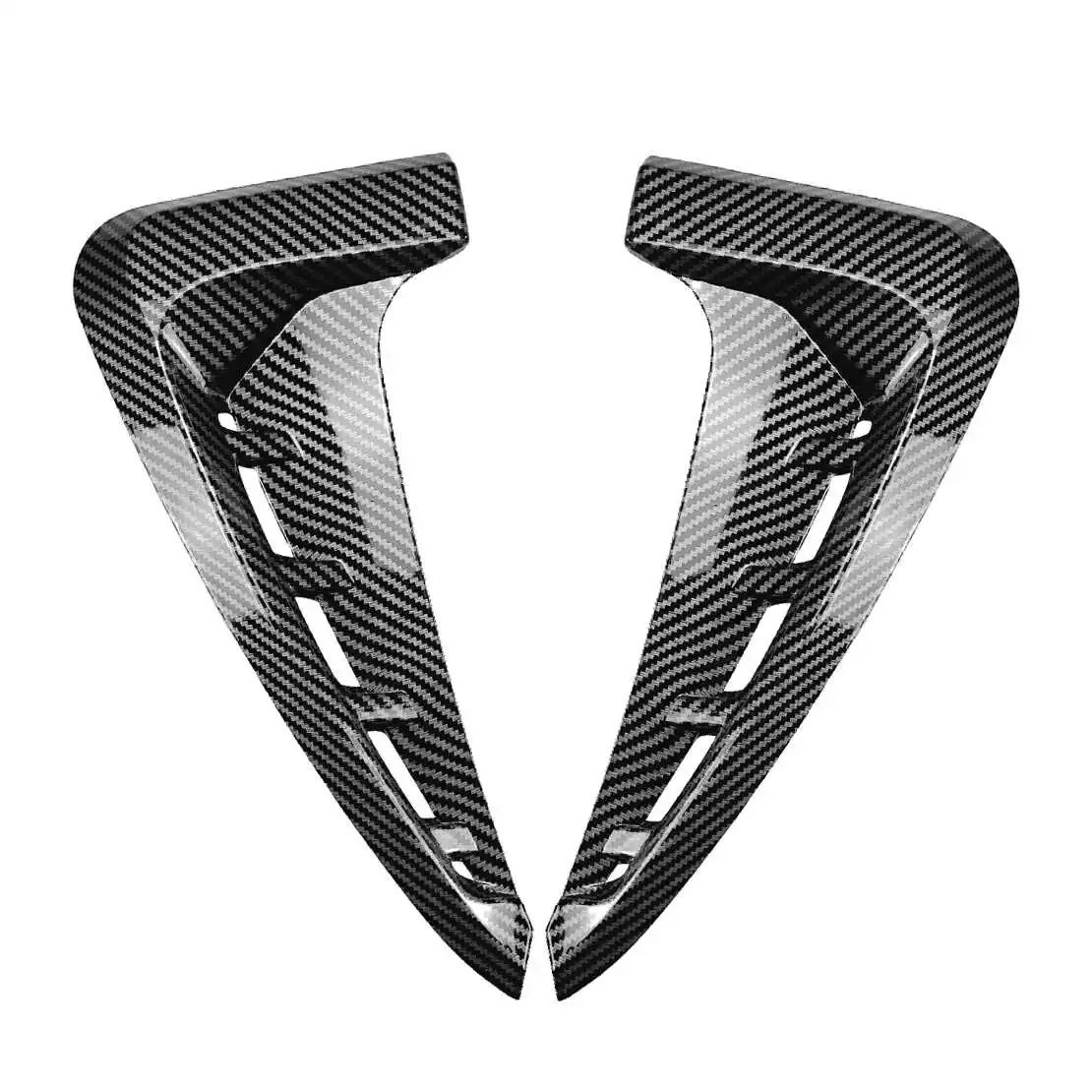 1 Pair Carbon Fiber Grain ABS Side Wing Air Flow Fender Intake Vent Covers Trims Fit for BMW X5 F15 M Sport 2014-2016 2017 2018