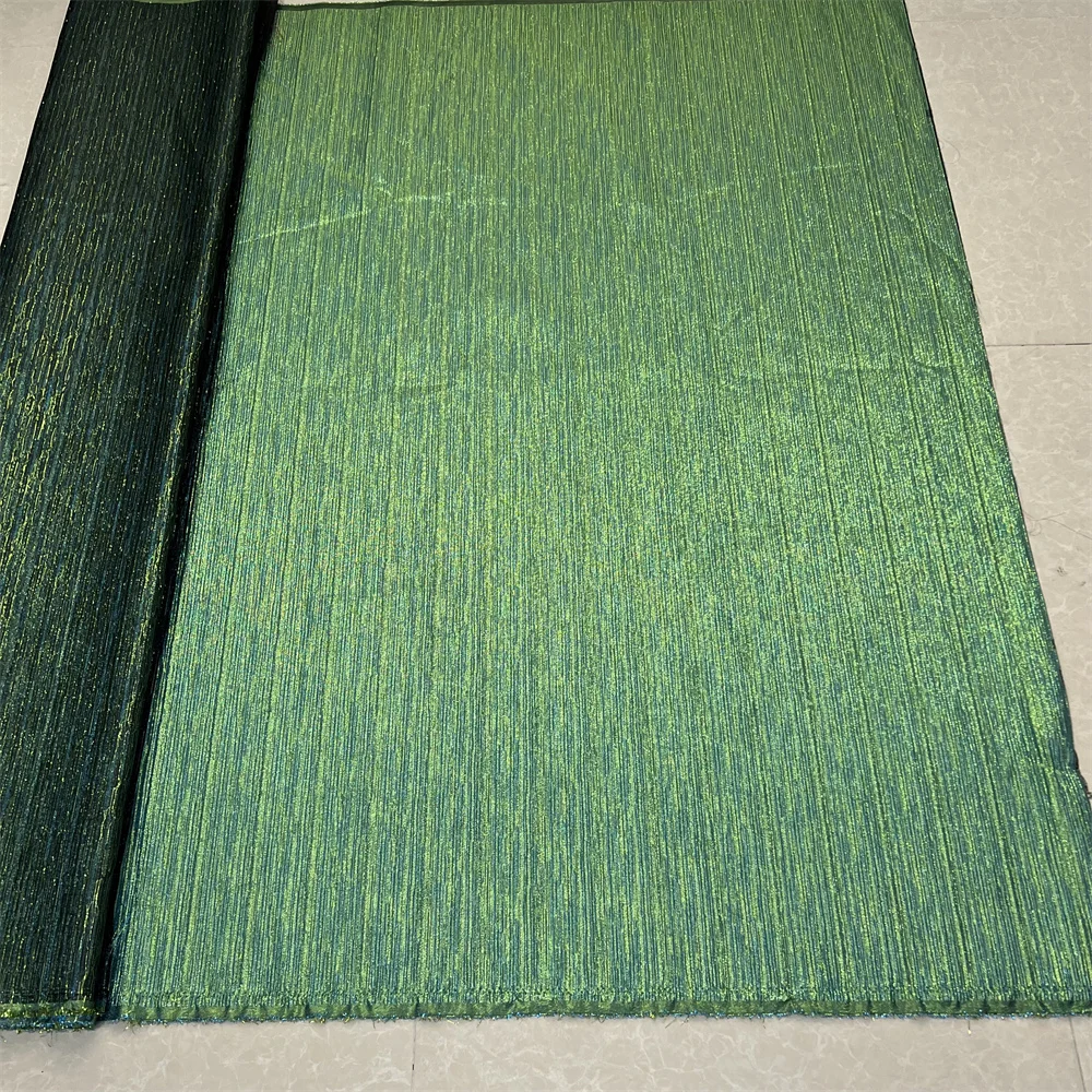 2025 جودة عالية الأفريقي النيجيري تول أقمشة الدانتيل ، الأورجانزا التطريز جبر ثوب حفلة فستان بروكيد الجاكار 5 ياردة YXZ171