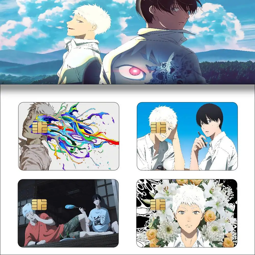 Anime The Summer Hikaru Died Game Film Cover Sticker Case For Small Chip Credit Debit Card Front Side 1 Set Of 4 Pcs
