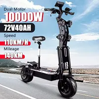 New X14 hot 10000W 72V 13Inch Fast Adult Dual Motor Electric Scooter with Seat Hydraulic Braking E Scooter Trotinette Electrique