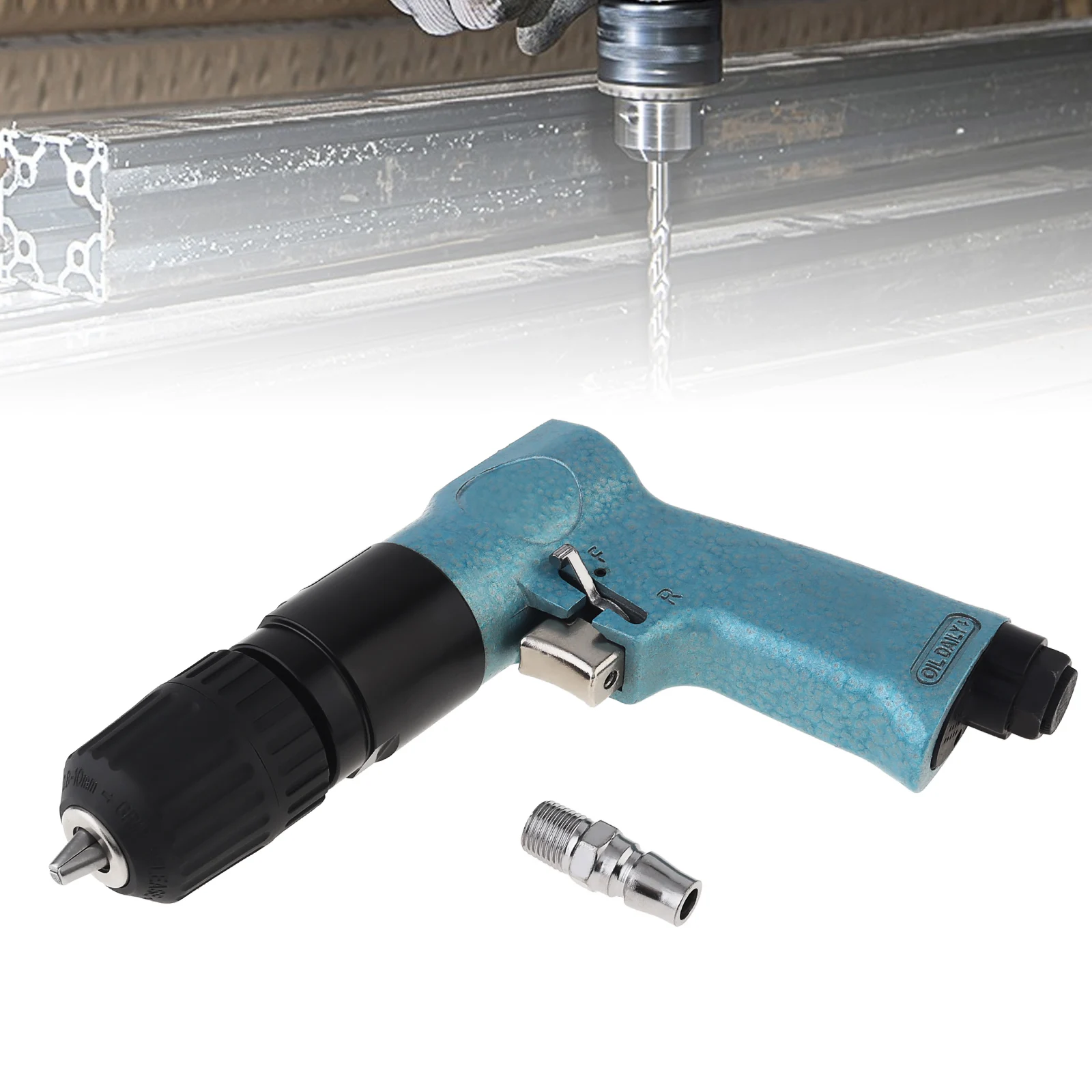 Trapano Pneumatico Da 3/8 "Trapano Pneumatico Da 1800 Giri/Min Trapano Pneumatico Autobloccante Trapano Pneumatico Reversibile Per Foratura-image