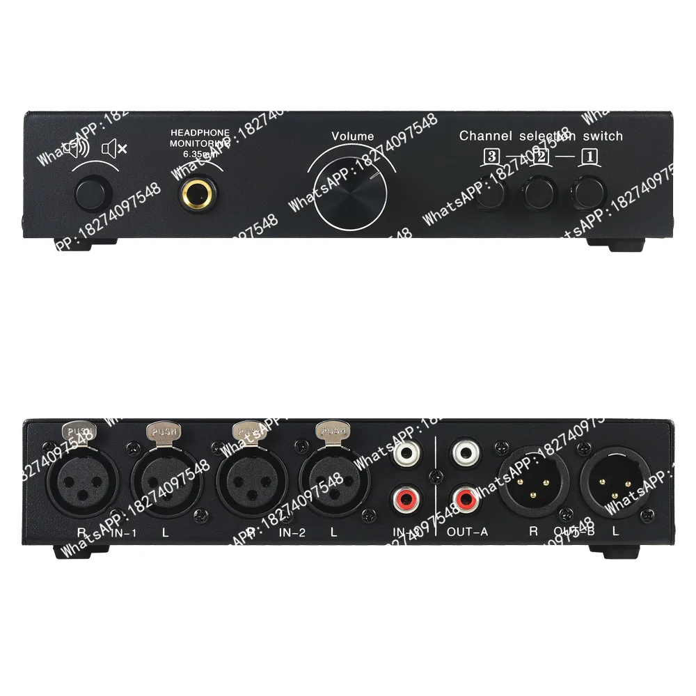 3 Input 3 Output Audio Signal Selector Switcher Balanced Line Switcher Active Speaker Volume Regulator Fully Balanced Passive