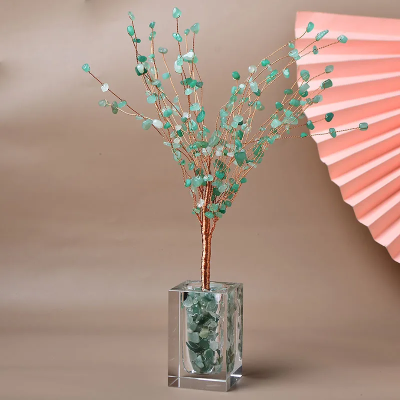 

Feng Shui Luxury Home Decor Wealth-Attracting Crystal Money Tree Ornament for Living Room TV Cabinet Office Desk Decor Office De