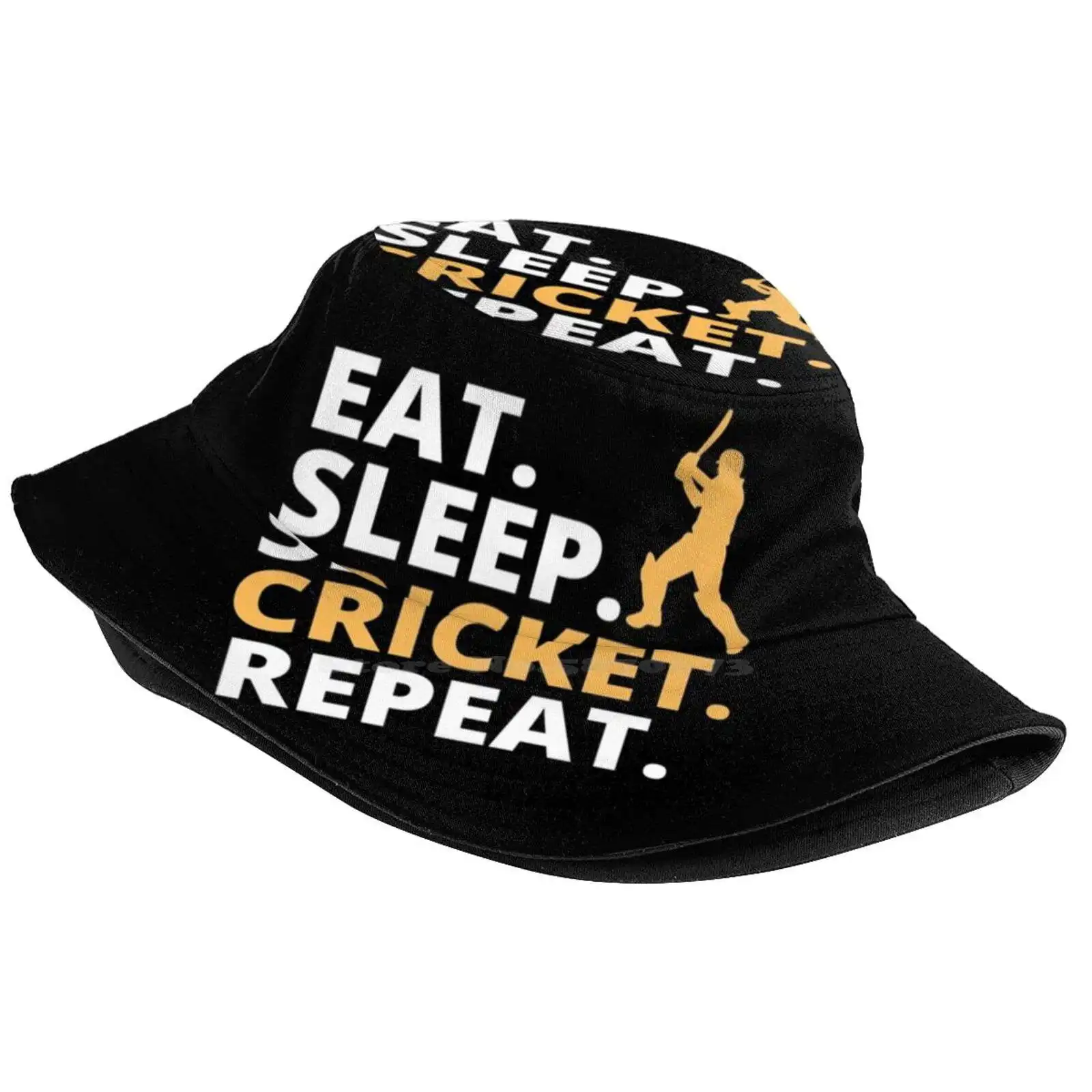 Eat Sleep Cricket Repeat Sun Cap Fisherman Hat Bucket Hats Cricket Player Eat Sleep Cricket Repeat Cricket Team Cricket Coach