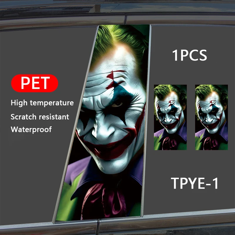 

Clown CP Car Stickers B-Pillar Personality Stickers Auto Cover Scratches Vinyl Decals Waterproof Car Accessories