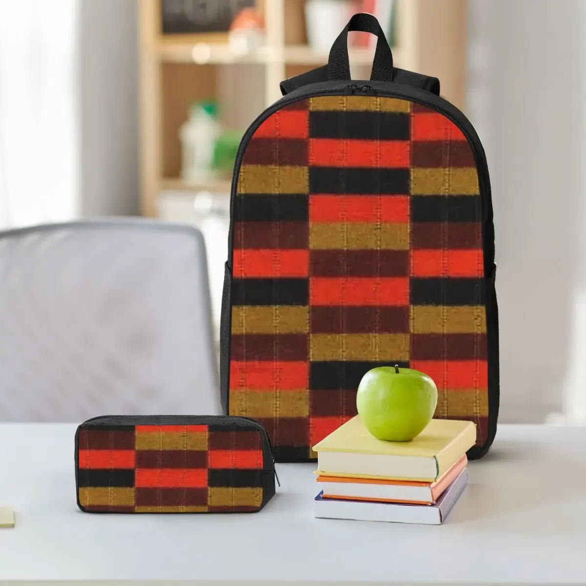 District Line Moquette Seat Cover Backpack Boys Girls BookBag School Bag Shoulder Bags 3ps Insulated Lunch Bag Pencil Case
