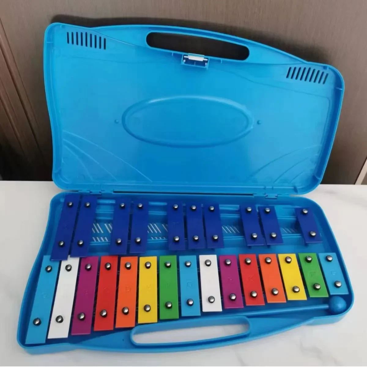 2025 Chromatic Xylophone 25-Note Colorful Metal Keys Kids Musical Instrument with Piano Like Learning