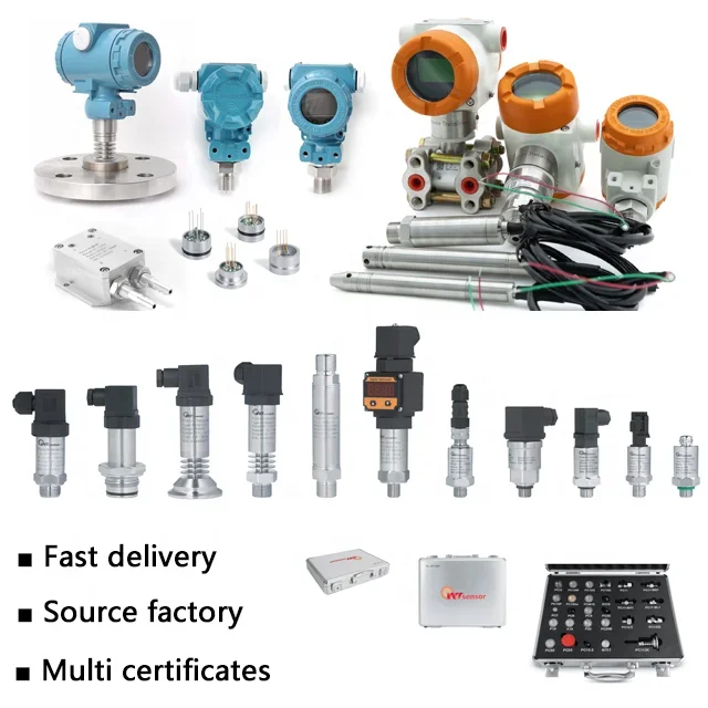 Wtsensor sensor de pressão de água de nível fluido 4-20ma sonda de nível de poço profundo rs485 bombas submersíveis sensor de nível de água