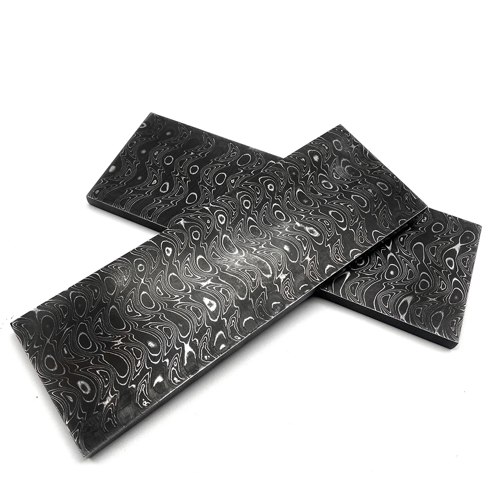 Damascus Billet Blanks Knife Steel DIY Knife Making Thick Material Stainless Steel Plate Has Been Heat Treatment 61±0.5HRC