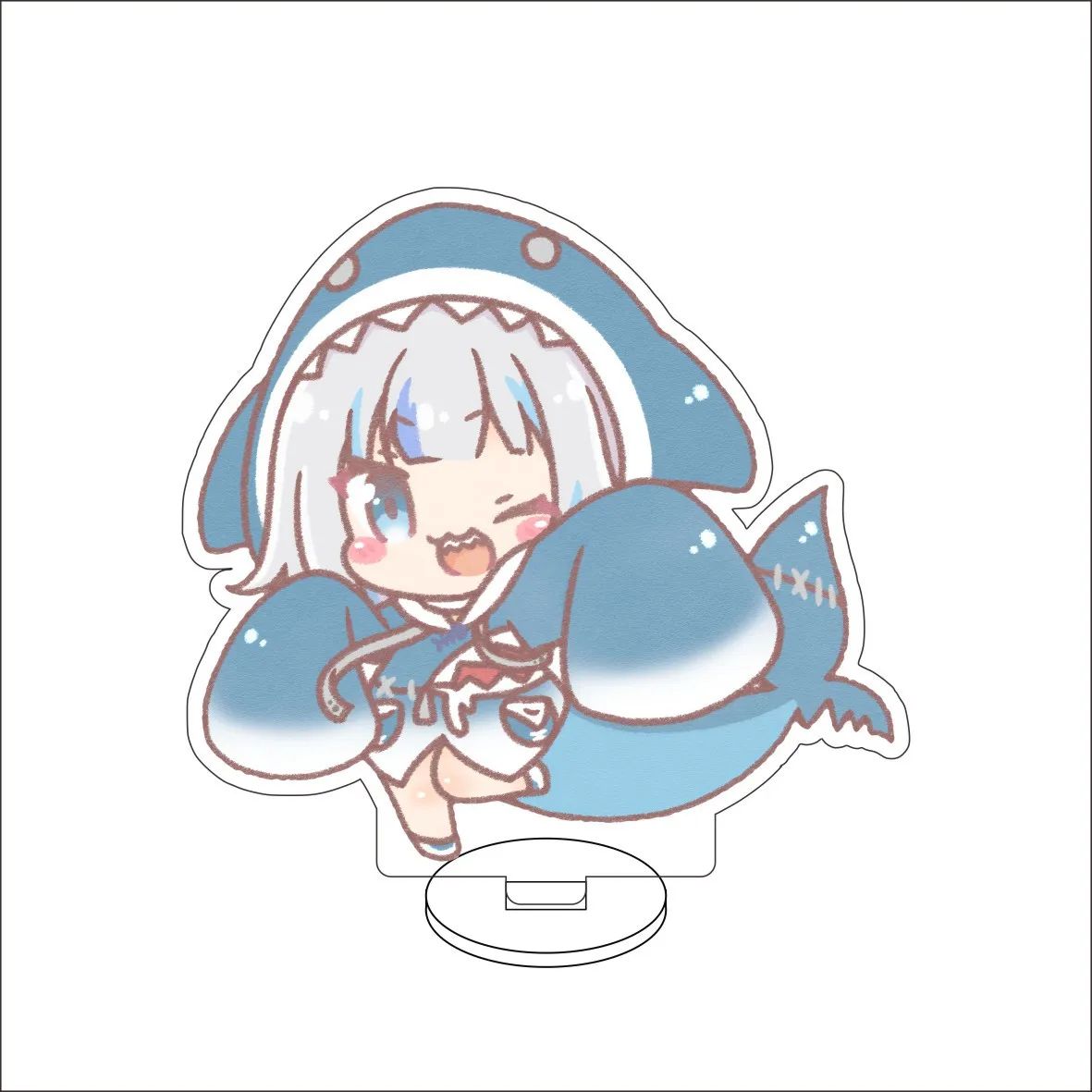 10CM Anime ‌Hololive EN VTuber Cos Gawr Gura Figure Acrylic Stand Goods Cute Ornaments Chrismas Birthday Lovely Gifts view 2