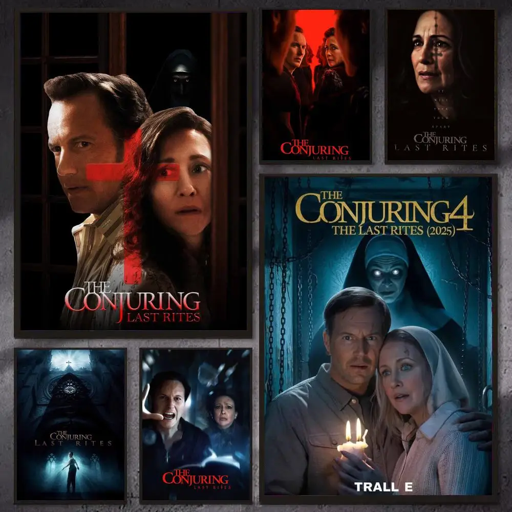 Movie T-The Conjuring Last Rites Poster PP Wall Art Prints Poster for Dorm Room Apartment Home Office Room Decor Gift Waterproof
