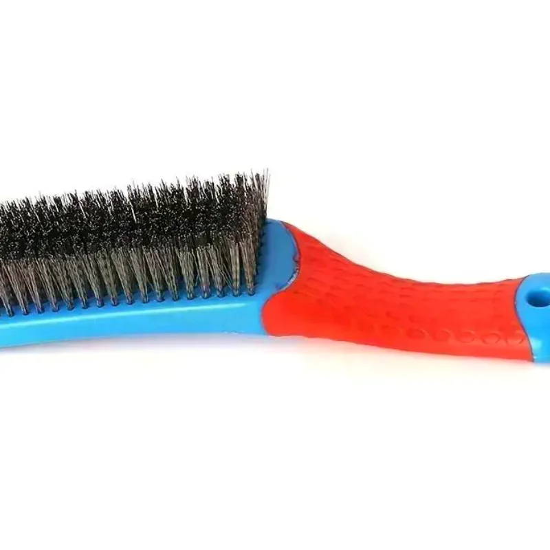 Heavy Duty Stainless Steel Wire Brush With Comfortable Plastic Handle Perfect For Removing Rust, Welding Slag, Dirt, And Paint