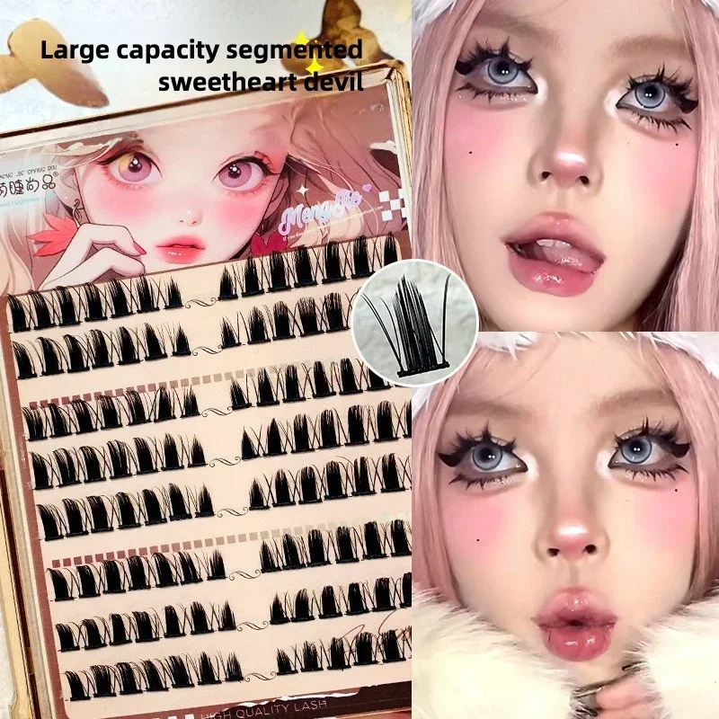 Mengjie False Eyelashes Natural Look Fake Eyelashes Sweetheart Eye Lashes Large Volume Segmented Upper Lashes False Lashes