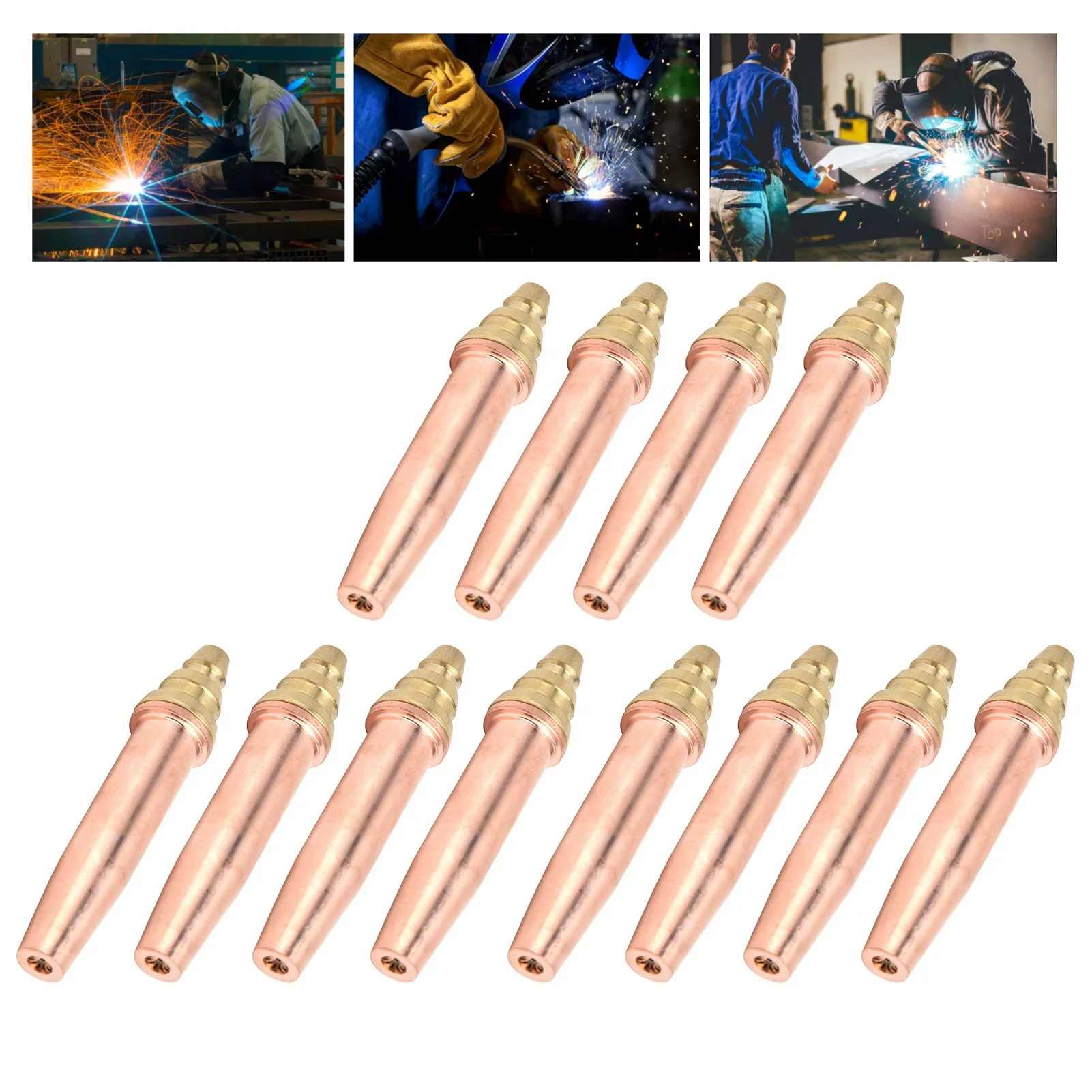 4Pcs Propane Cutting Torch Tips High Temperature Resistance Fast Cutting Isobaric Cutting Nozzle Propane Cutting Torch Kit