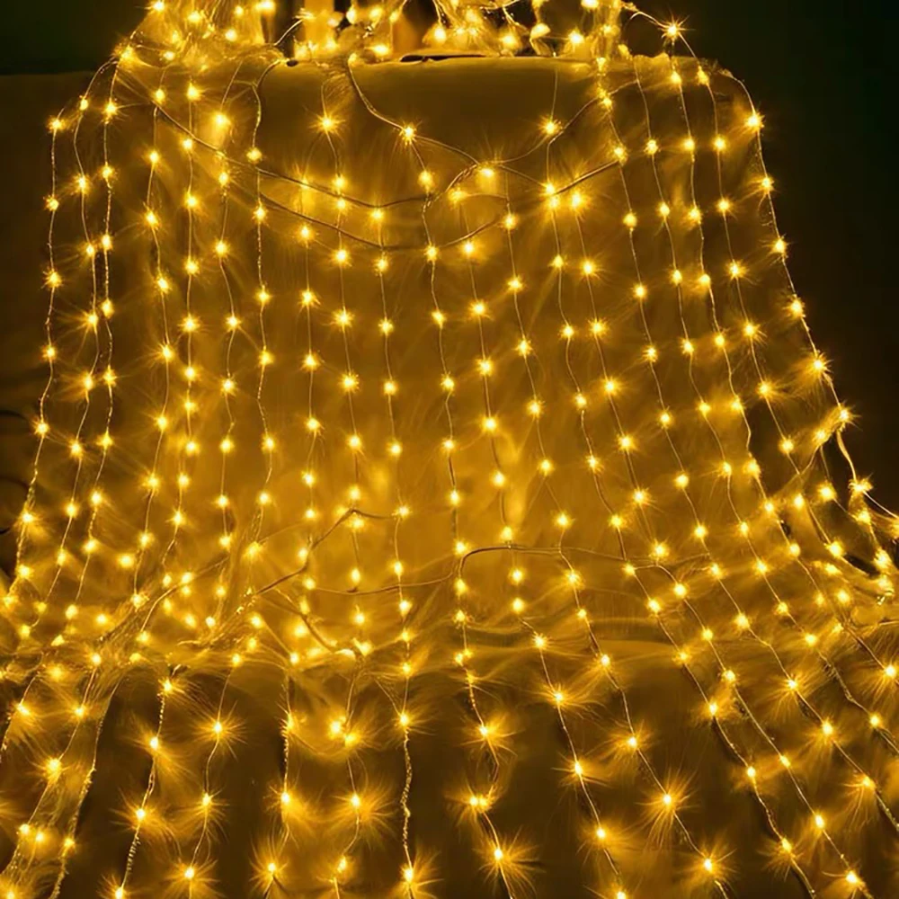 ไฟ LED สายยาว 1.5 ม./2 ม./3 ม. สำหรับตกแต่งต้นคริสต์มาส ไฟน้ำตก ไฟประดับตกแต่งสวน ระเบียง ภายในและภายนอกอาคาร งานปาร์ตี้ งานแต่งงาน