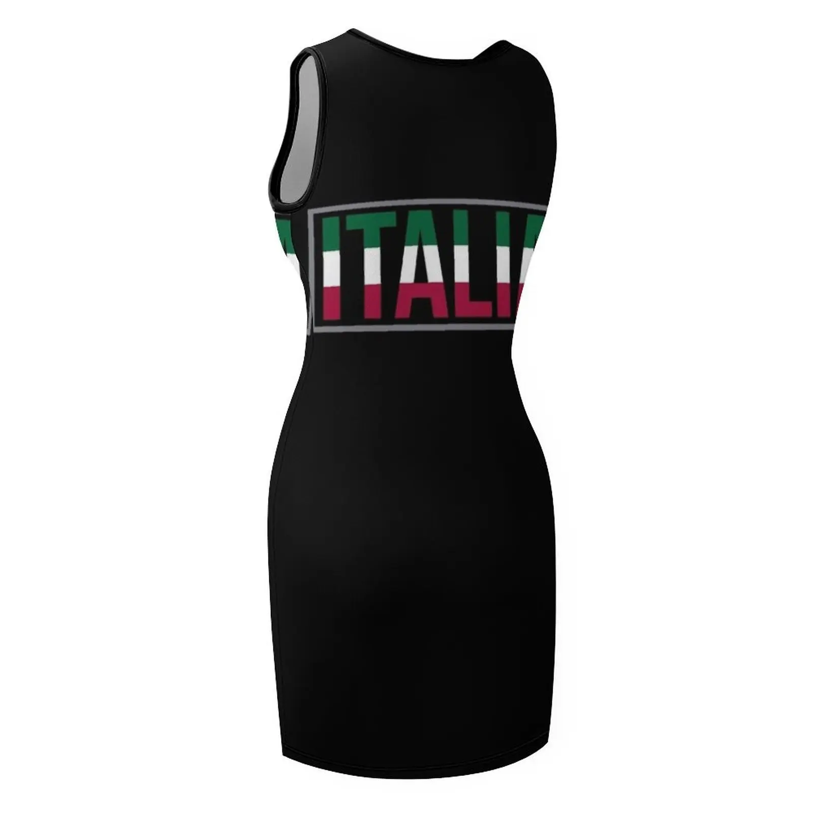 イタリア イタリア アズーリ フットボール（イタリア代表サッカー）ヴィンテージ風Tシャツ ノースリーブ サンドレス 女性用イブニングドレス