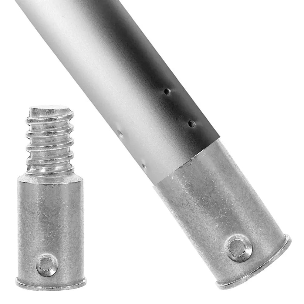 

2Pcs Aluminum Alloy Threaded Tip Broom Mop Extension Pole Adapter Handle Tips for Poles Repairing Supply Aluminum Broom Pole Tip