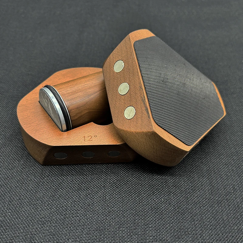 

Professional Rolling Knife Sharpener 10/12/15/18/20/22° Wood Base Diamond Stone 240/1000# Kitchen Grinding System
