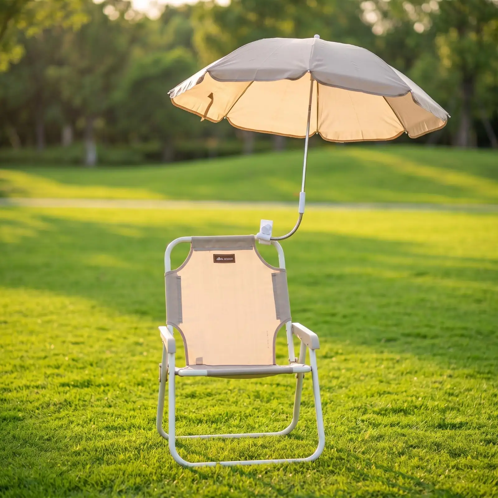 Alloy Low Profile Outdoor Folding Seat with Umbrella Canopy Portable Compact Beach Chair for Camping Fishing Garden Terrace Alloy Low Profile Outdoor Folding Seat with Umbrella Canopy Portable Compact Beach Chair for Camping Fishing Garden Terrace