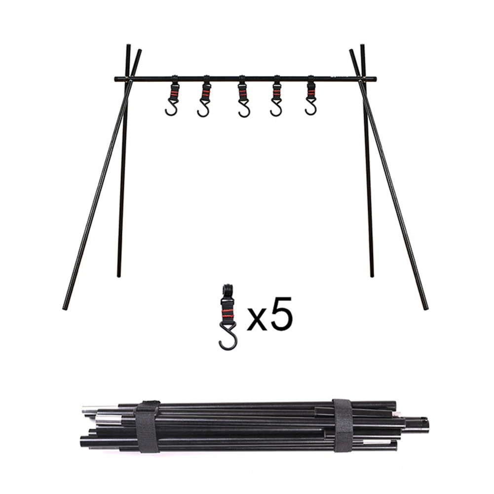 

Camping Organizer Folding Aluminum Rack For Open-Fire Cooking Easy Transport Storage Solution Lightweight Design For Travel