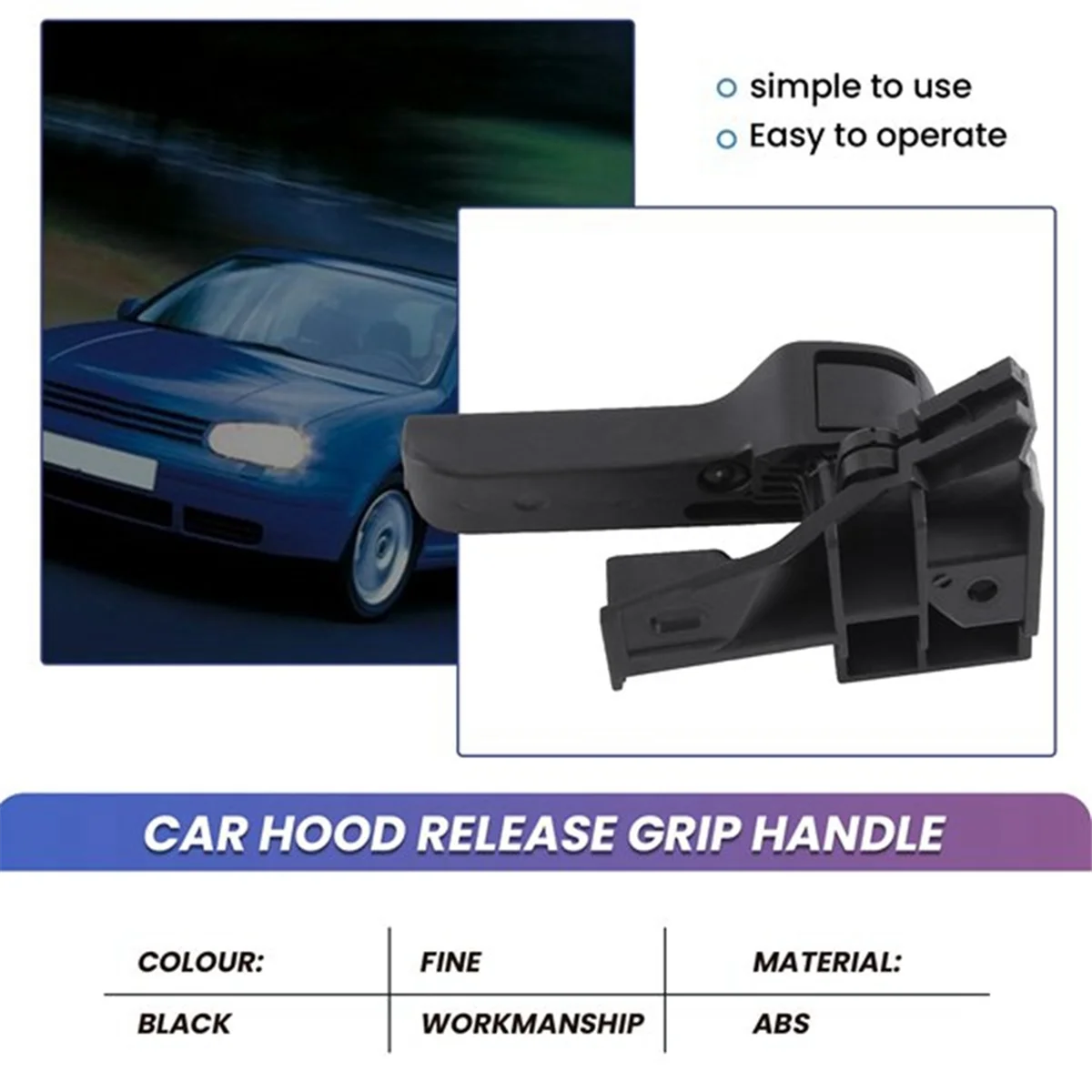 Car Hood Release Grip Handle & Bracket For-Polo Golf 5 6 Passat B6 B7 CC Jetta Tiguan Q3 UP 1K1823633B 1J1823533C LHD